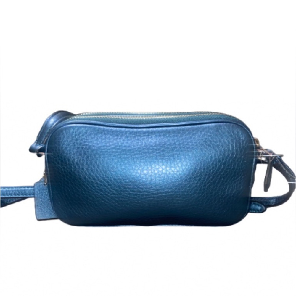 Coach Nwt Teal Leather Mini Crossbody Bag - Picture 2 of 6